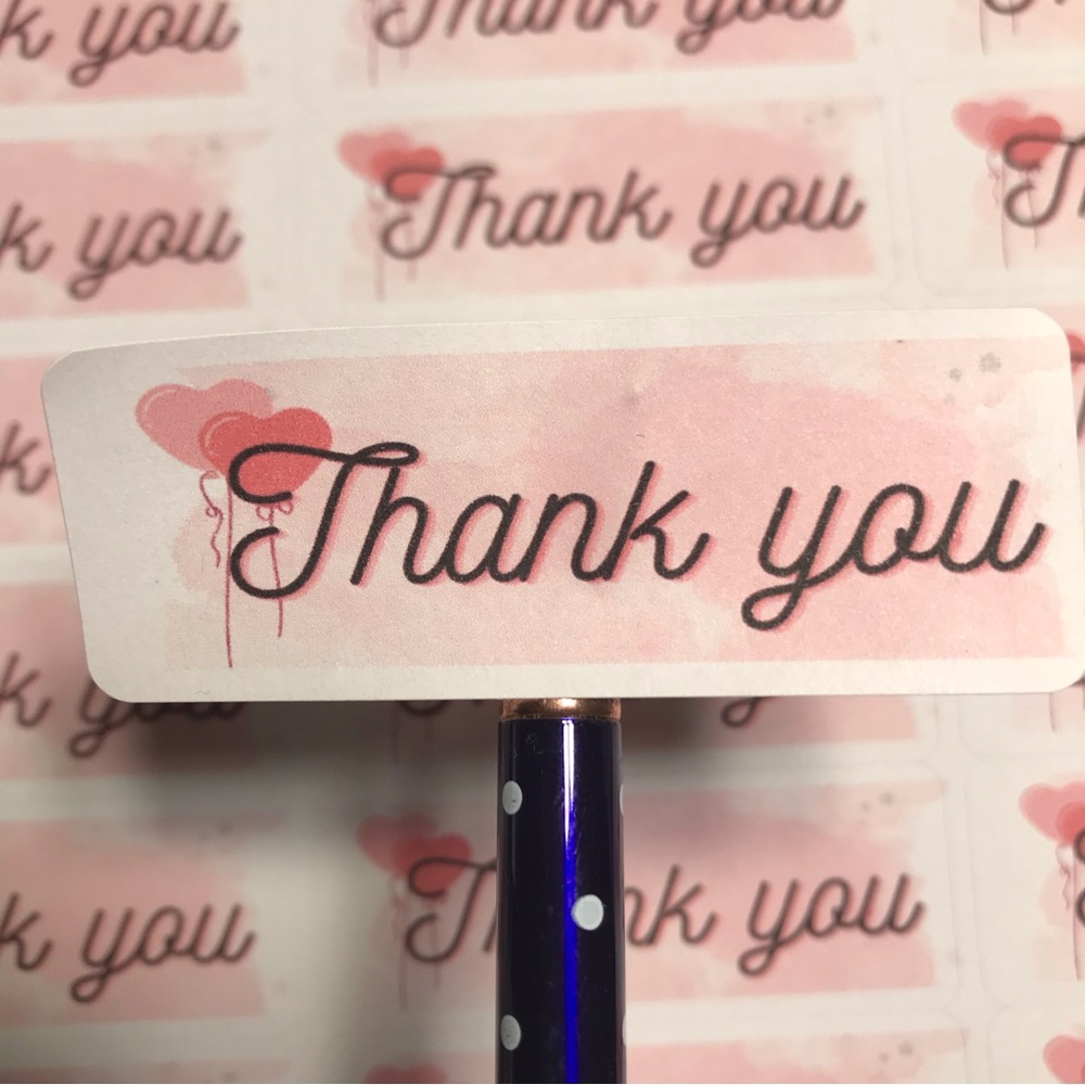 90ct thank you valentines theme stickers 3 pages